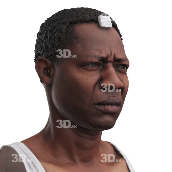 Head Man Black 3D Phonemes And Emotions