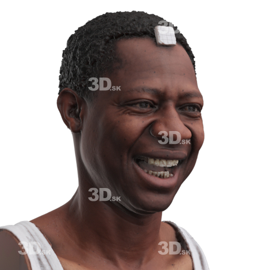 Head Man Black 3D Phonemes And Emotions