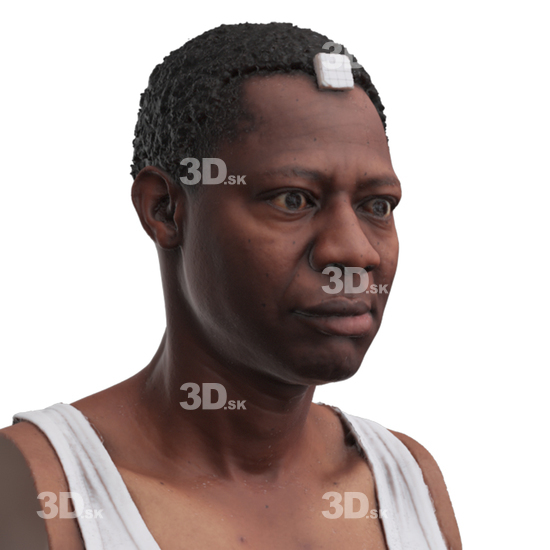 Head Man Black 3D Phonemes And Emotions