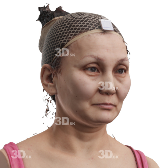 Head Woman Asian 3D Phonemes And Emotions