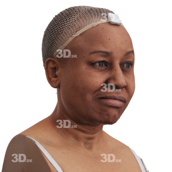 Head Woman Black 3D Phonemes And Emotions