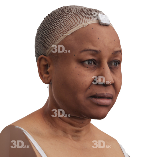 Head Woman Black 3D Phonemes And Emotions