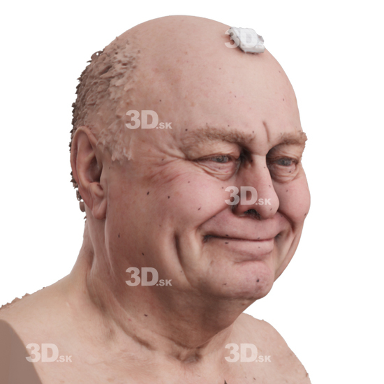 Head Man White 3D Phonemes And Emotions