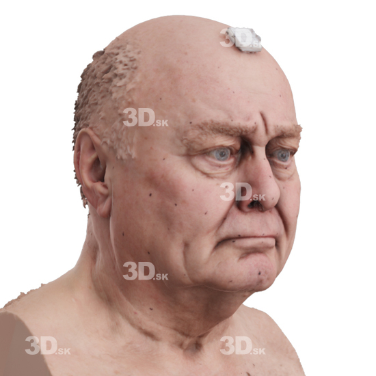 Head Man White 3D Phonemes And Emotions