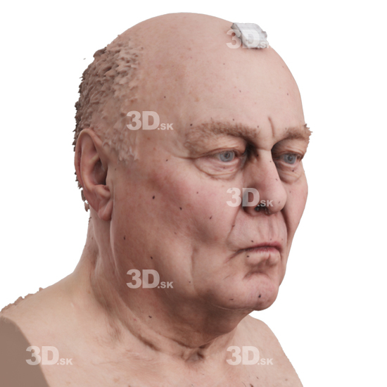 Head Man White 3D Phonemes And Emotions