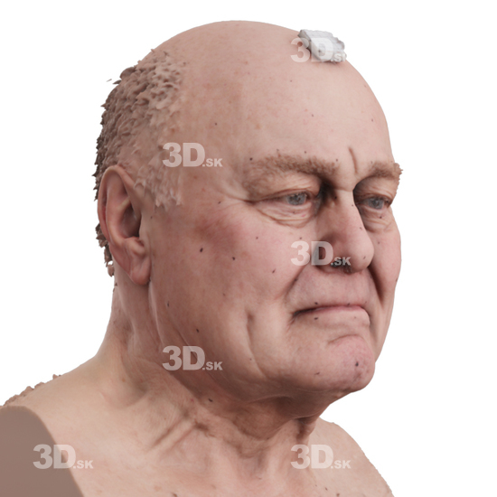 Head Man White 3D Phonemes And Emotions