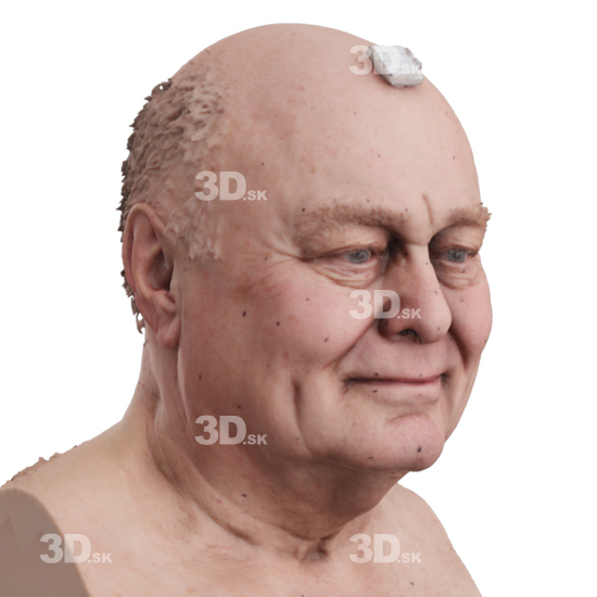 Head Man White 3D Phonemes And Emotions