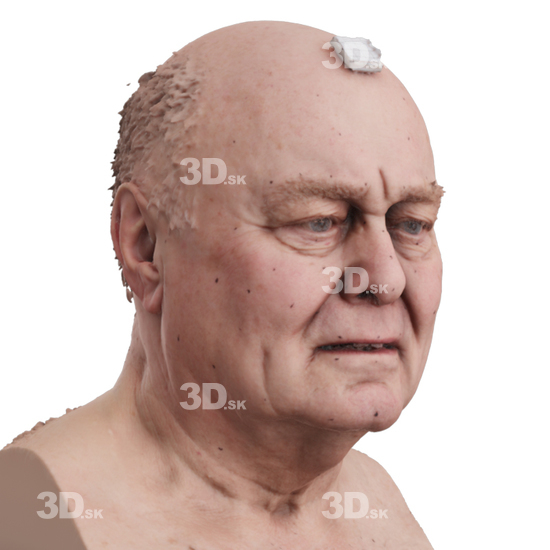 Head Man White 3D Phonemes And Emotions