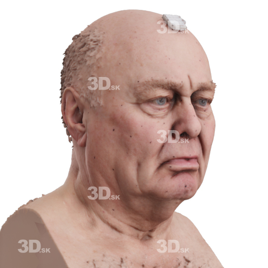 Head Man White 3D Phonemes And Emotions