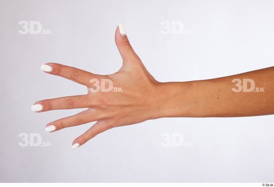 Hand Woman White Slim Studio photo references