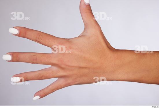 Hand Woman White Slim Studio photo references