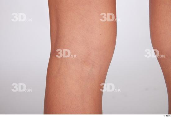 Knee Woman White Nude Slim Studio photo references