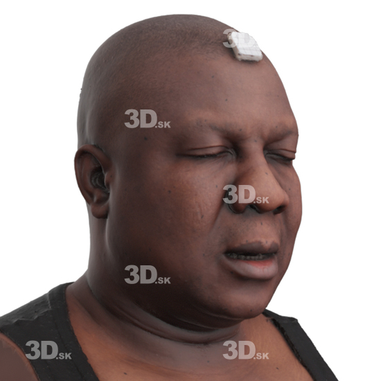 Head Man Black 3D Phonemes And Emotions