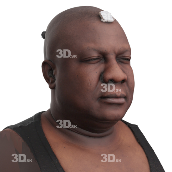 Head Man Black 3D Phonemes And Emotions