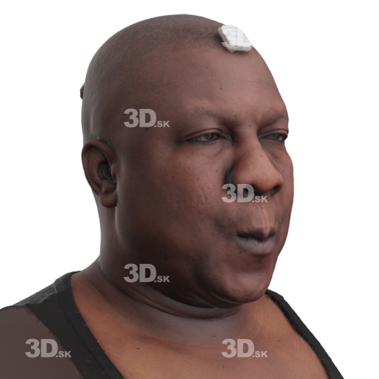 Head Man Black 3D Phonemes And Emotions