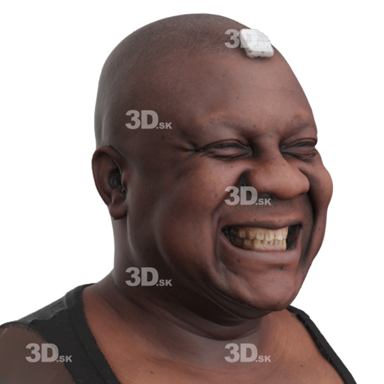 Head Man Black 3D Phonemes And Emotions