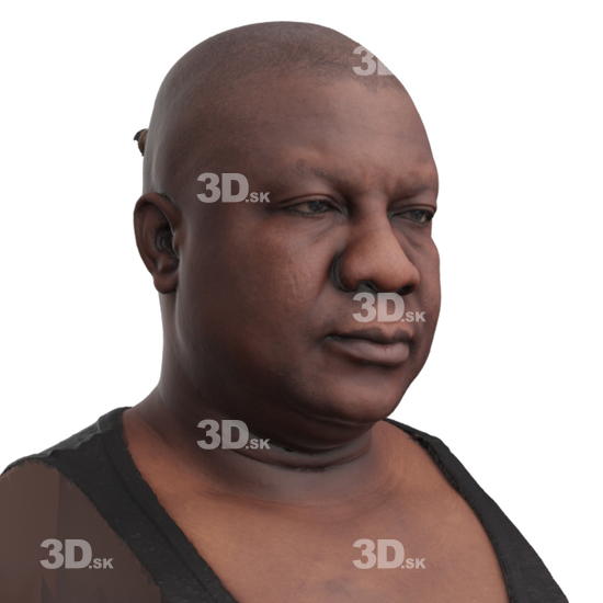 Head Man Black 3D Phonemes And Emotions