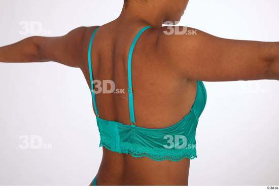 Back Woman White Black Underwear Bra Slim Studio photo references