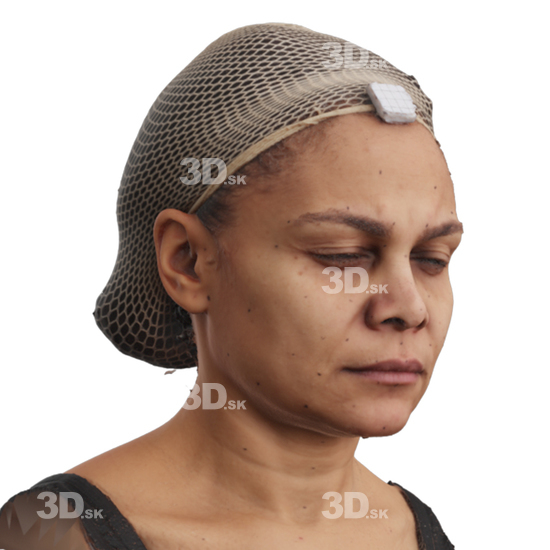 Head Woman Black 3D Phonemes And Emotions