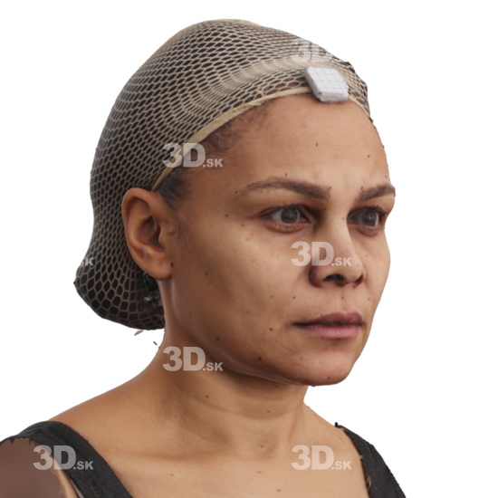 Head Woman Black 3D Phonemes And Emotions