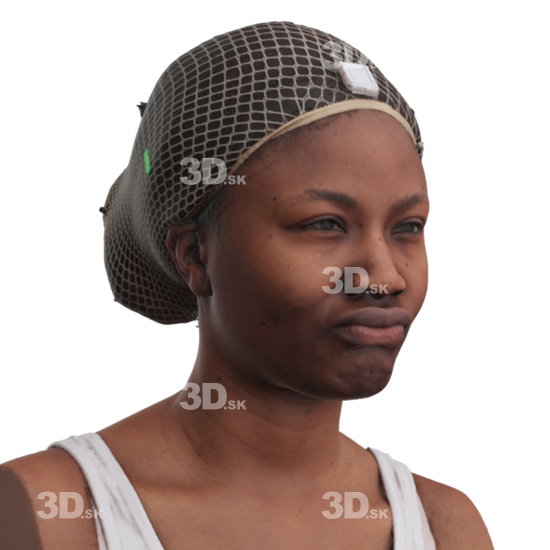 Head Woman Black 3D Phonemes And Emotions