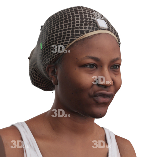 Head Woman Black 3D Phonemes And Emotions