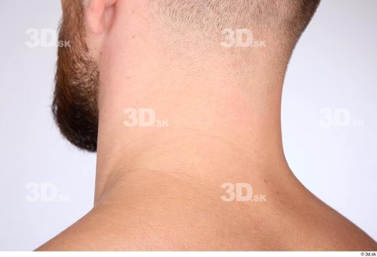 Neck Man White Slim Studio photo references