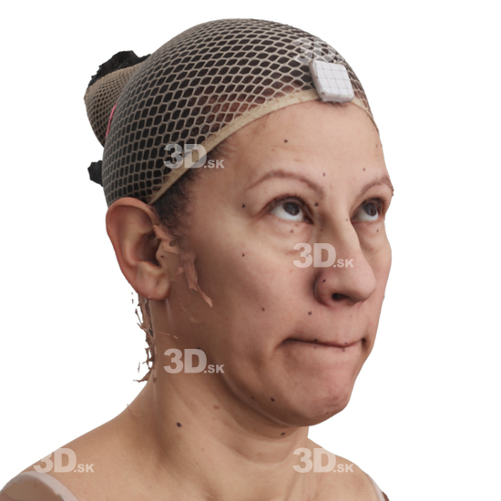 Head Woman 3D Phonemes And Emotions Hispanic