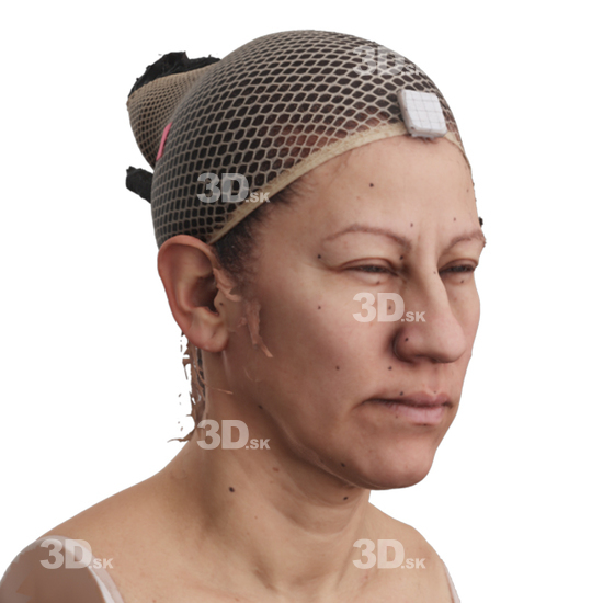 Head Woman 3D Phonemes And Emotions Hispanic