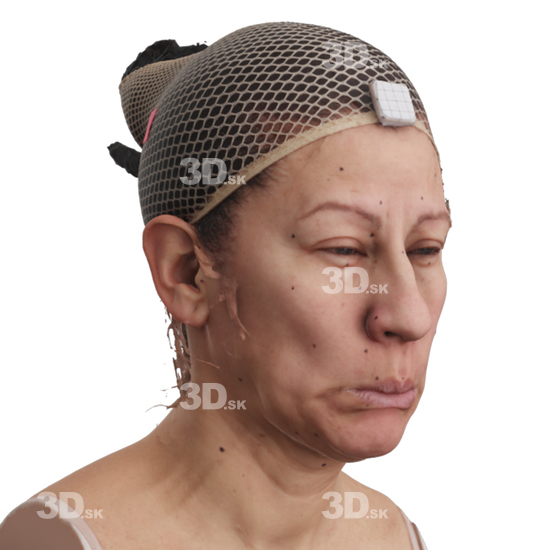 Head Woman 3D Phonemes And Emotions Hispanic