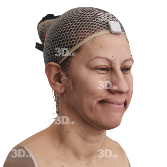 Head Woman 3D Phonemes And Emotions Hispanic