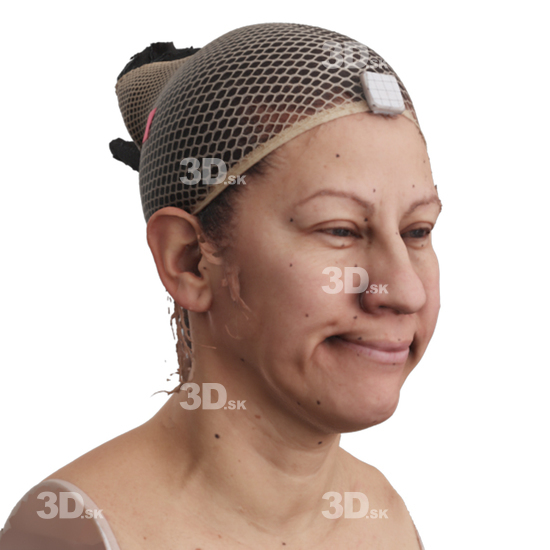 Head Woman 3D Phonemes And Emotions Hispanic