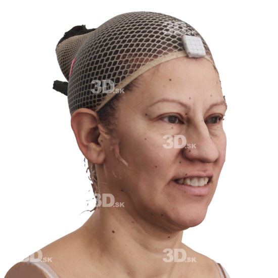 Head Woman 3D Phonemes And Emotions Hispanic