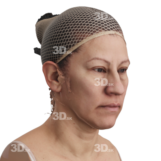 Head Woman 3D Phonemes And Emotions Hispanic