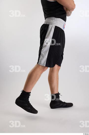 Leg Man White Sports Shorts Slim Studio photo references