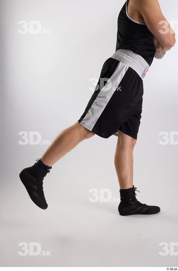 Leg Man White Sports Shorts Slim Studio photo references