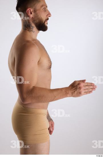 Arm Man White Nude Slim Studio photo references