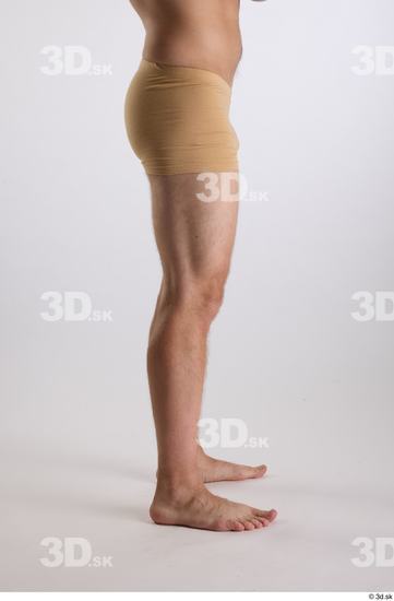 Leg Man White Underwear Slim Studio photo references