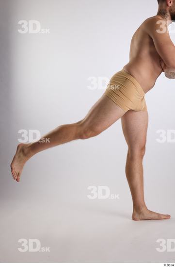 Leg Man White Underwear Slim Studio photo references