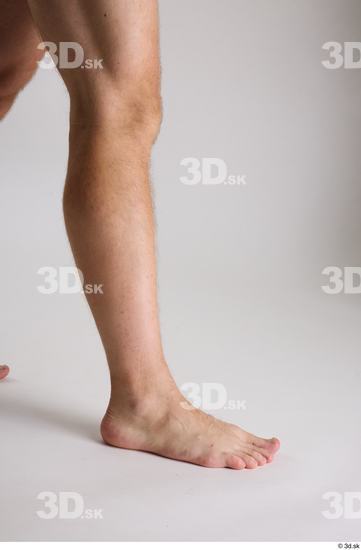 Calf Man White Nude Slim Studio photo references