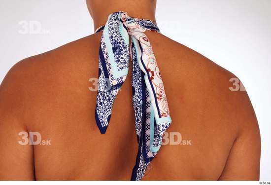 Neck Upper Body Woman Black Casual Average Top Scarf Studio photo references