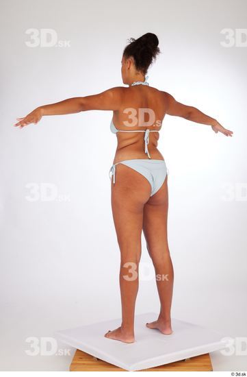 Whole Body Woman Black Average Standing Studio photo references