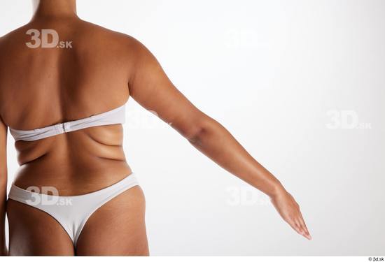 Arm Back Woman White Black Underwear Average Studio photo references