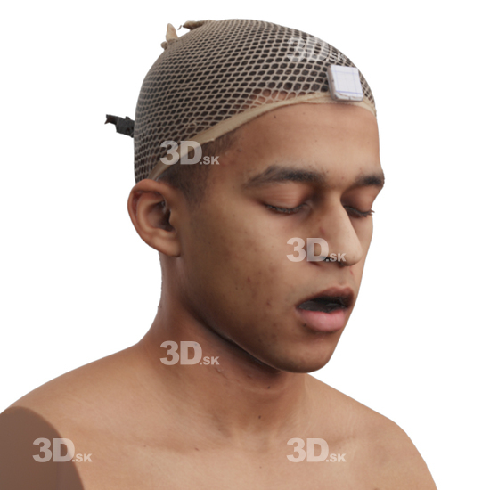 Head Man Black 3D Phonemes And Emotions