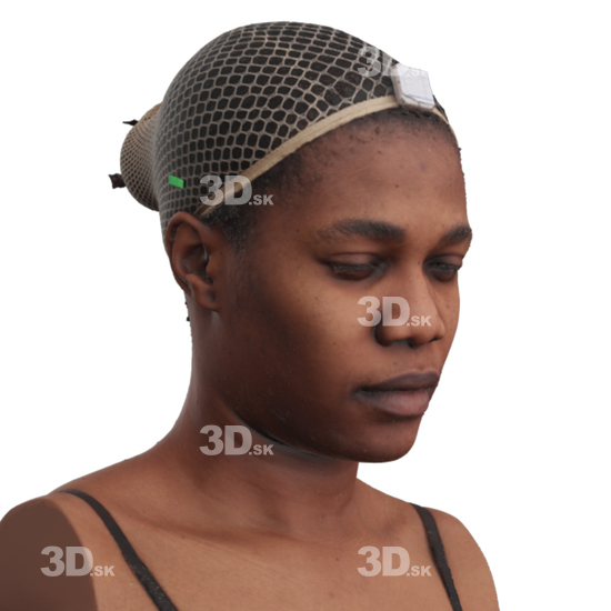 Head Woman Black 3D Phonemes And Emotions