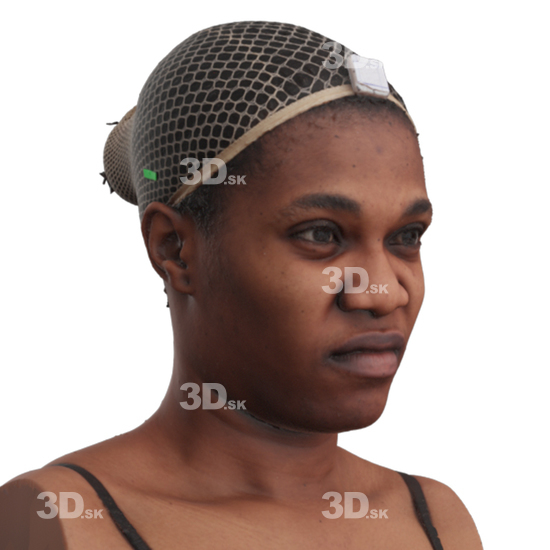 Head Woman Black 3D Phonemes And Emotions