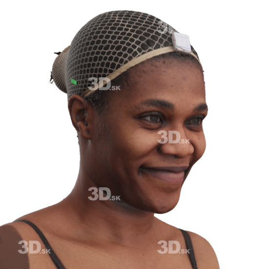 Head Woman Black 3D Phonemes And Emotions