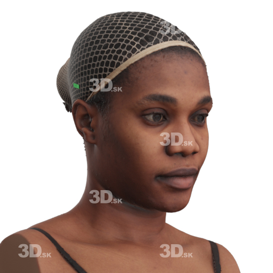 Head Woman Black 3D Phonemes And Emotions