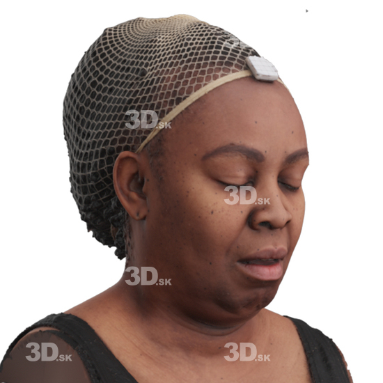 Head Woman Black 3D Phonemes And Emotions