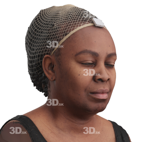 Head Woman Black 3D Phonemes And Emotions